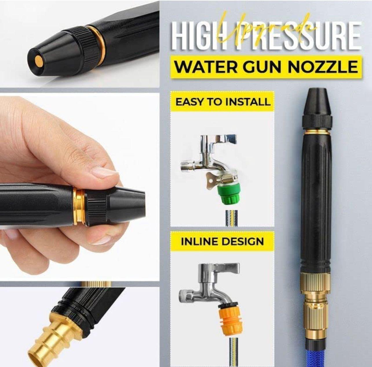 Portable High Pressure Washing Water Nozzle (Black)